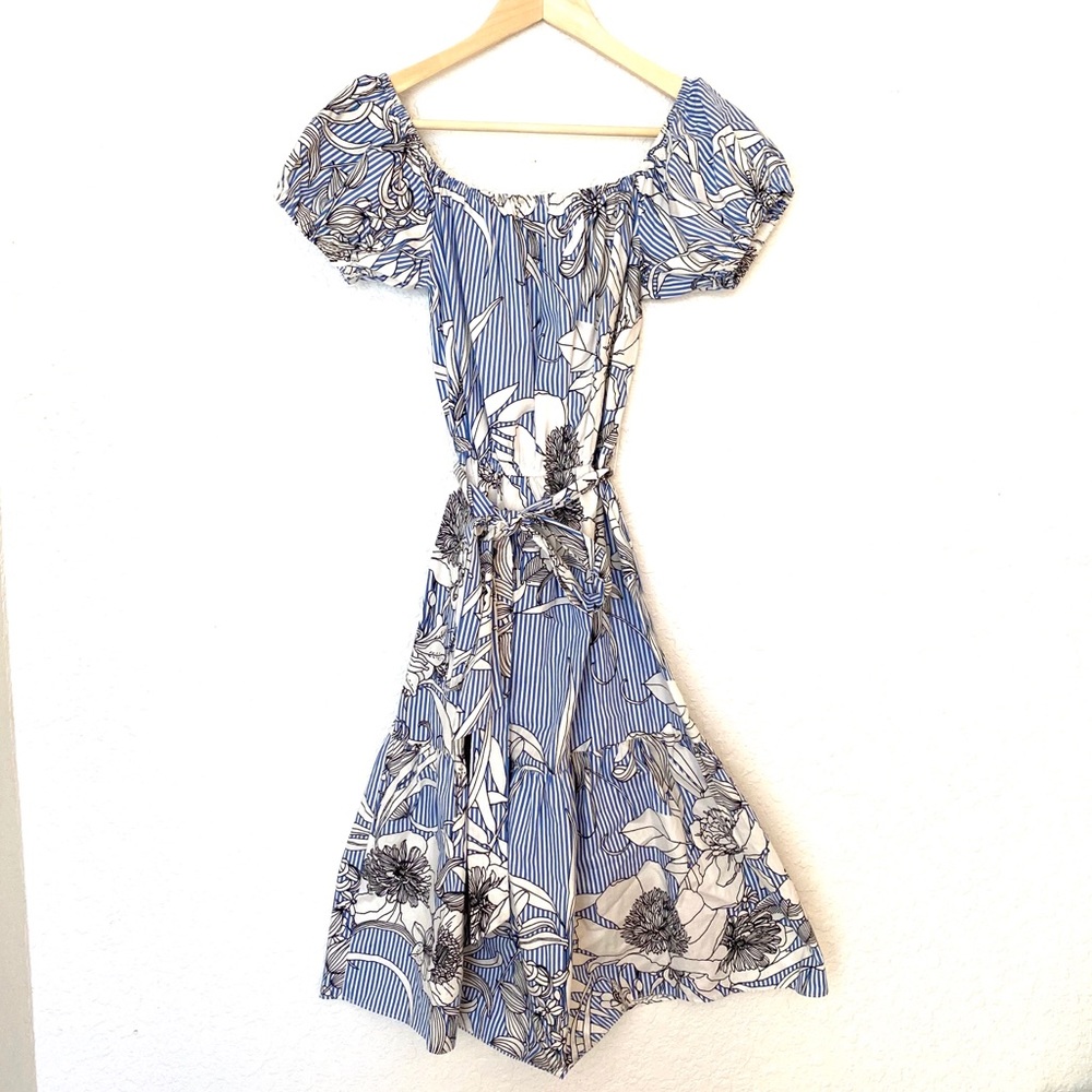 Zara Woman Striped Floral Sundress